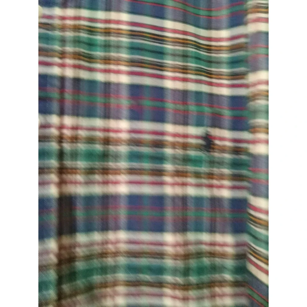 Polo Ralph Lauren Big Shirt Mens XL Plaid Button Down Long Sleeve Cotton Navy‎